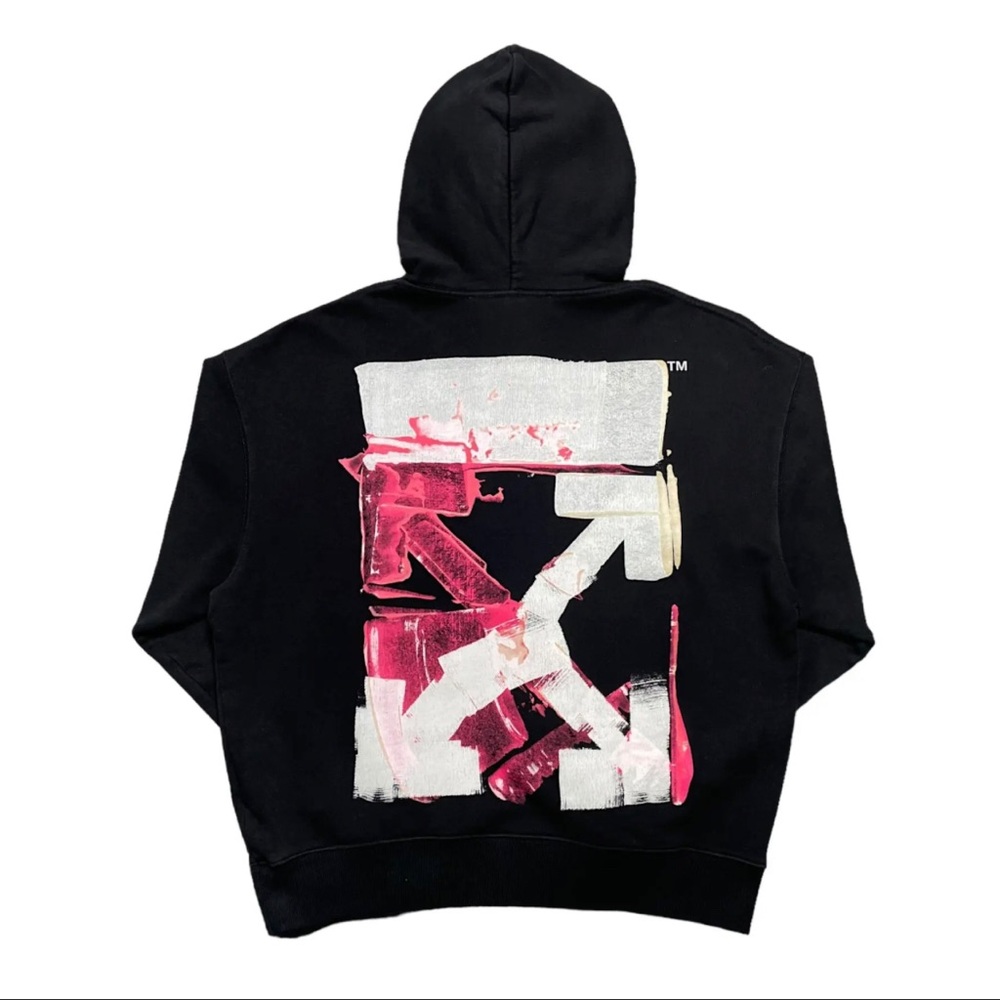 OFF White Acrylic Logo Hoodie - Black